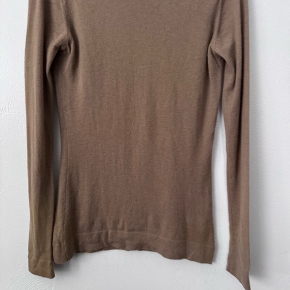 Comptoir Des Cotonniers flawed 100% cashmere sweater tan Size Small - Picture 10 of 11